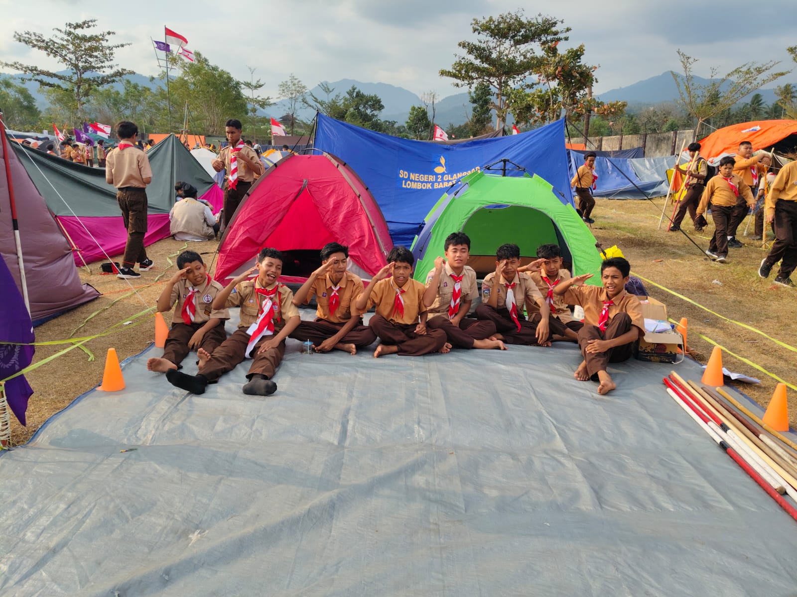 Mengikuti Kegiata Pramukadi SMAN 1 Gunungsari